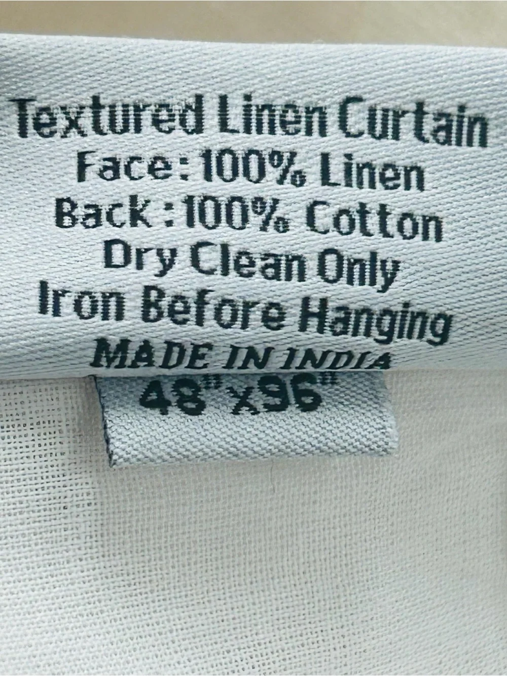NWOT QUINCE Set Of 2 48x96 Heavyweight European Linen Curtains Sand 8328